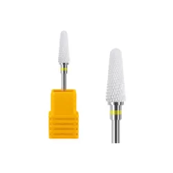 Ceramic Cone Cutter For Electric Milling Machine - Pedicure - Manicure - Nail Cutter - Extra Fine Grit - Yellow