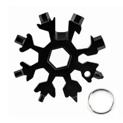 19-in-1 Multi-tool - Snowflake - Tools - Keychain - Screwdriver - Black