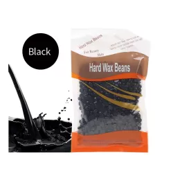 Hard Wax Beans - Depilation Waxing Body Face - 5 Spatulas - 100 gr - Black