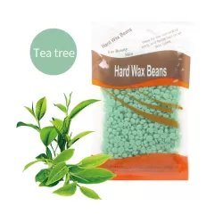 Hard Wax Beans - Depilation Waxing Body Face - 5 Spatulas - 100 gr - Tea Tree