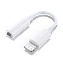 Lightning to 3.5mm Headphone Jack Adapter - Suitable For Iphone, Ipad - White