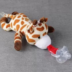 Pacifier Cuddly Giraffe - Cuddly Pacifier - Stuffed Animal - Eco Friendly - Bpa Free