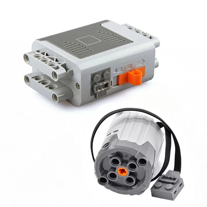 XL Motor + Batterijhouder - 6x AA - Serie 8882 + 8881- Compatibel met Lego