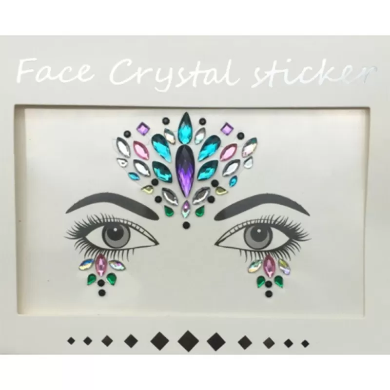 Gezichtsversiering - Gezichtsjuwelen - Tattoo Sticker - Face Jewels -  Festival - Decoratie Crystal 13
