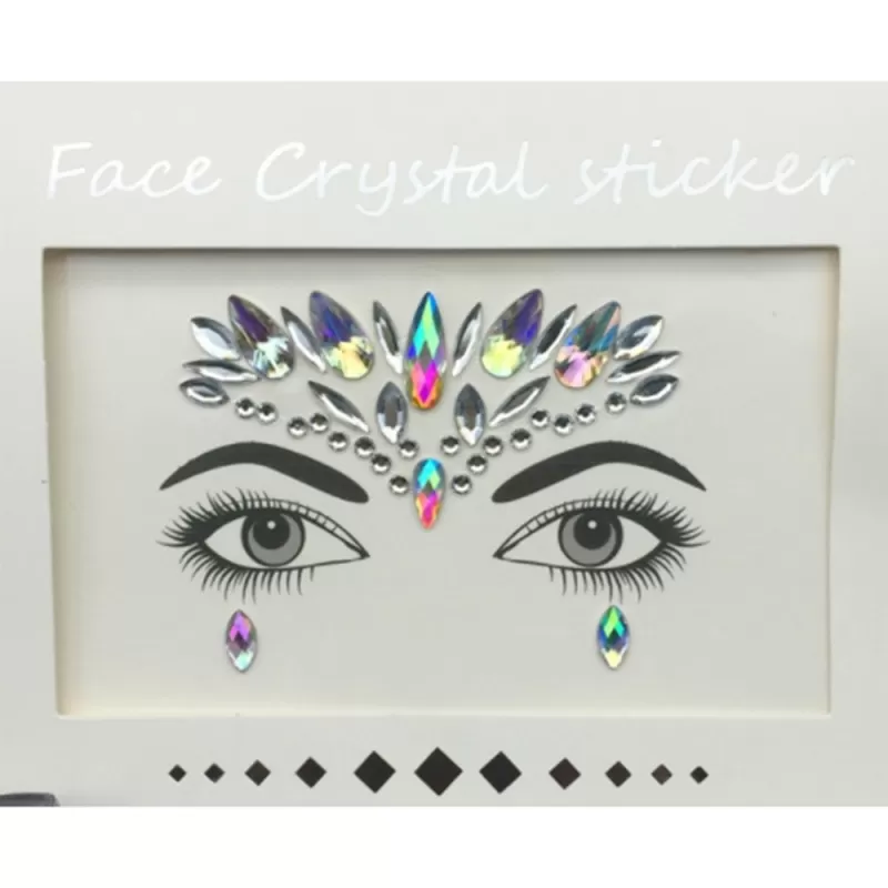 Gezichtsversiering - Gezichtsjuwelen - Tattoo Sticker - Face Jewels -  Festival - Decoratie Crystal 15