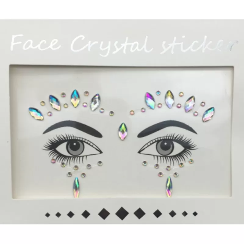 Gezichtsversiering - Gezichtsjuwelen - Tattoo Sticker - Face Jewels -  Festival - Decoratie Crystal 17