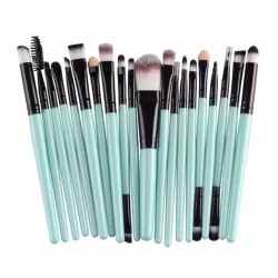Make Up Brushes - Set of 20 Pieces - Mint Green