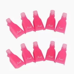 Nail Polish Remover Clips - 10 Pieces - Pink