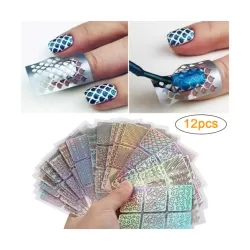 Hollow Template Nail Sticker - Nail Art Accessory - 72 Pieces