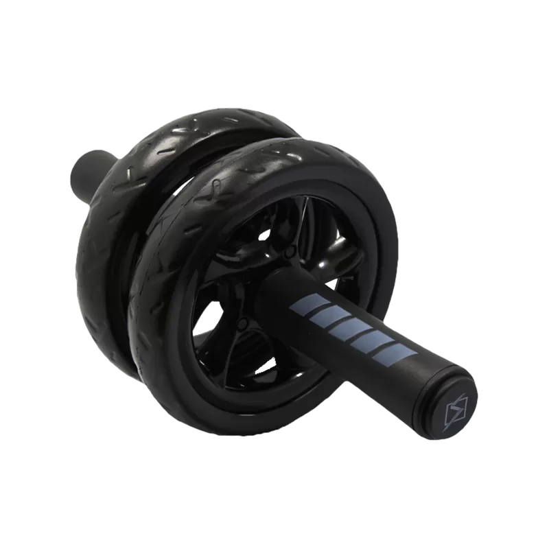 Double Abs Roller incl. Knee Mat - Abs Trainer - Training Wheel - Ab Wheel - Black